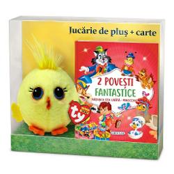 Pachet format dinJucarie de plus TY Beanie Bouncers BOUNCEY pui galben TY 83111si cartea2 Povesti fantasticeRatusca cea urata si Pinocchio&nbsp;Atentie Cutia cadou este cu titlu de prezentare sugestie de ambalare Pachetul contine doar carte si jucarie fara cutie