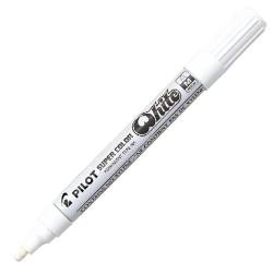 Marker permanent Pilot Super Color Medium varf rotund 45 mm alb Cerneala sa permanenta este rezistanta la apa si lumina potrivita pentru toate suprafetele Nu contine xylena Markerul este ideal pentru decorarea diferitelor obiecte realizate din plastic sticla sau carton Dimensiune scriere 45 mm