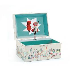 Descriere Varsta recomandata 4 ani Cutie muzicala cu figurina Mister Moon Melodie The Entertainer Compozitor Scott Joplin Confectionata din carton si metal AVERTISMENT Acest articol nu este jucarie A nu se lasa la indemana copiilor sub 3 ani Design Mouriel Kerba Producator Djeco Franta