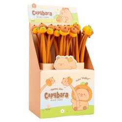 Pix Silicon CAPYBARA &ndash; Relaxare si Stil la Fiecare Rand Adu cea mai cool si relaxata atmosfera pe biroul tau Pixul CAPYBARA imbina perfect utilitatea unui instrument de scris precis cu designul fashion inspirat de cel mai prietenos animalut fiind gata sa iti coloreze starea de spirit la scoala sau la birou De ce iti va placeaDesign Trendy si Adorabil Personajul Capybara transforma acest pix intr-un accesoriu de colectie indispensabil pentru fanii animalutelor aducand un 