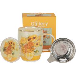 Cana din sticl&259; cu pere&539;i dubli &537;i infuzor de ceai din o&539;el inoxidabil&nbsp;&nbsp;FLOAREA-SOARELUI inspirat&259; de Van Gogh&nbsp;&nbsp;din&nbsp;&nbsp;Galeria de Art&259;&nbsp; este fabricat&259; din cristal f&259;r&259; plumb combin&acirc;nd elegan&539;a cristalului clasic cu siguran&539;a tehnologiei 