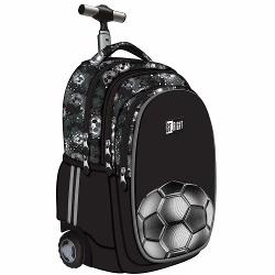 Trollerul STRIGHT TB01 din colectia grafica Silver Goal este un model pe roti conceput pentru transport comod atunci cand ai nevoie de o capacitate mai mare Are 4 compartimente si un interior bine organizat inclusiv spatiu separat pentru laptop si tabletaEste echipat cu maner telescopic reglabil roti rezistente cu rulare usoara si detalii pentru siguranta si confort in utilizare precum elemente reflectorizante si material impermeabil4 