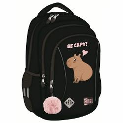 Ghiozdanul Majewski ST Right BP26 din colectia grafica Be Capy este un model scolar compact conceput pentru organizarea zilnica a rechizitelor Are compartimentare practica si detalii care sustin confortul la purtare fiind potrivit pentru utilizare de zi cu ziSpatele profilat si bretelele reglabile contribuie la o purtare comoda iar elementele reflectorizante si materialul impermeabil adauga un plus de siguranta si protectieCompartimente&nbsp;3 