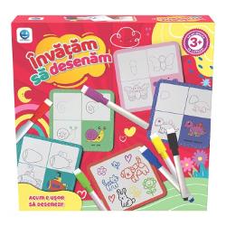 Tip produs Joc de creatieBrand Smile GamesPentru Fete BaietiDimensiuni produs ambalat 26 x 6 x 26 cmGreutate produs ambalat 076 kgDescopera bucuria desenului cu acest joc educativ si distractiv Setul include 44 de cartonase colorate cu forme captivante concepute pentru a stimula creativitatea si a dezvolta abilitatile artistice ale copiilor Fiecare forma reprezinta un obiect sau o figura oferindu-le micilor artisti provocari interesante 