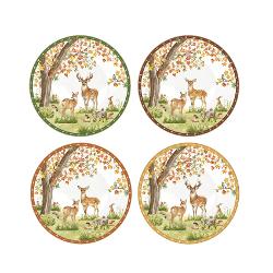 Adu farmecul naturii &537;i culorile calde ale toamnei la masa ta cu acest set de 4 farfurii din por&539;elan din colec&539;ia Fairy Forest de la Easy Life Cu un design elegant &537;i ilustra&539;ii delicate inspirate din pove&537;tile p&259;durii farfuriile transform&259; fiecare moment de servire &icirc;ntr-o experien&539;&259; plin&259; de culoare &537;i rafinamentFiecare farfurie 