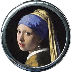 Cutie pentru pilule Vermeer The girl with pearl earring 5 cm P07VER