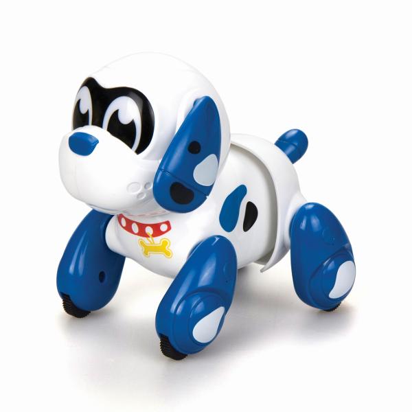 Robotul electronic Ruffy Animale de companie robotizate cu control tactil Atingeti cu 1 deget pentru a merge la stanga sau la dreapta Atingeti cu 2 degete pentru a merge inainte Ruffy este un caine care scoate sunete realiste de catelus si adopta pozitii amuzanteIndiferent de ceea ce cautati suntem siguri ca veti putea gasi produsul potrivit in universul robotilor Silverlit O gama completa de jucarii robotice cu un scop comun tehnologie pentru toate varstele si interesele Amuzant 