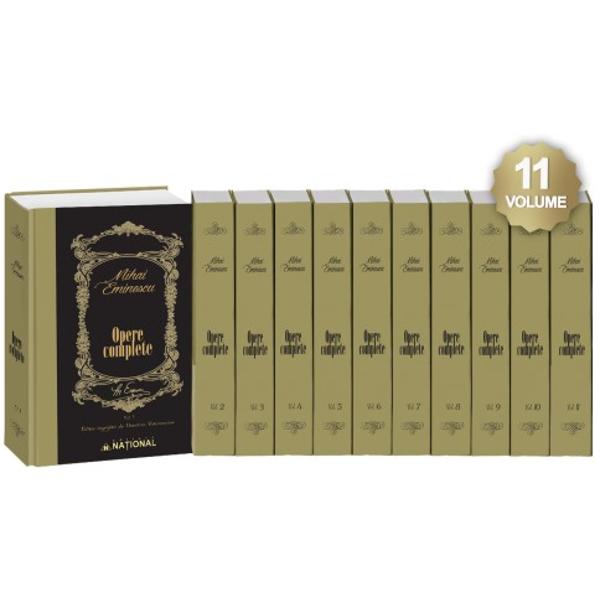 Integrala Operelor lui Mihai Eminescu editie in 11 volume tiparita initial in anul 2011 &537;i ingrijita de istoricul literar si reputatul eminescolog DIMITRIE VATAMANIUC membru de onoare al Academiei Romane aduce in prim-plan o mo&537;tenire de seama a literaturii romane Aparator si promotor al culturii si civilizatiei romanesti precum si carturar de calibru domnul Dimitrie Vatamaniuc si-a dedicat intreaga viata operei integrale a lui Mihai 