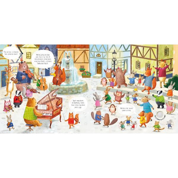 Children can discover the magic of Bachs music by hearing the five beautiful tunes in this enchanting sound book The animal orchestra travels around playing Bachs music and telling us a little bit about his life as they go This is a perfect introduction to one of the greatest composers of all time