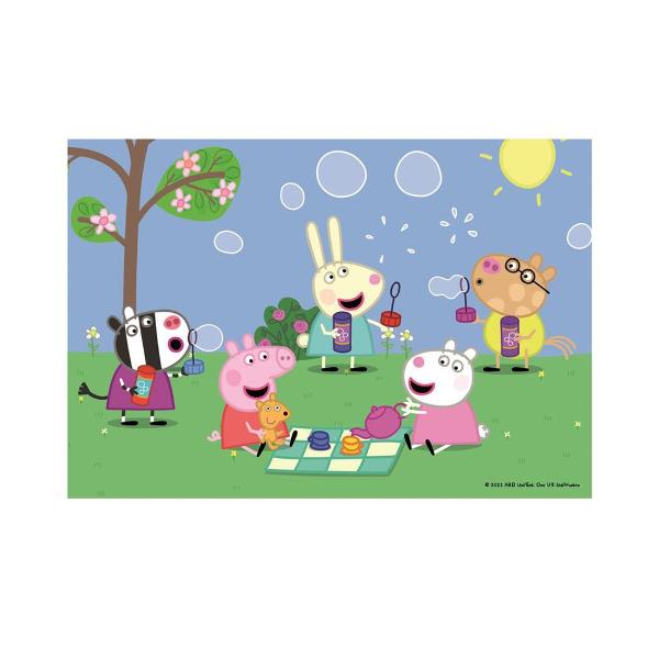 Puzzle Peppa Pig 2x48 piese - DINO TOYS Construirea de puzzle-uri devine si mai distractiva cu Peppa Pig si prietenii ei Puzzle-urile noastre aduc distractie si aventura fara sfarsit pentru copii Caracteristici- Pachetul contine 2 imagini fiecare cu 48 de piese care aduc la viata scene pline de bucurie cu personajele serialului de desene animate Peppa Pig Cu puzzle-urile cu Peppa Pig si prietenii ei 