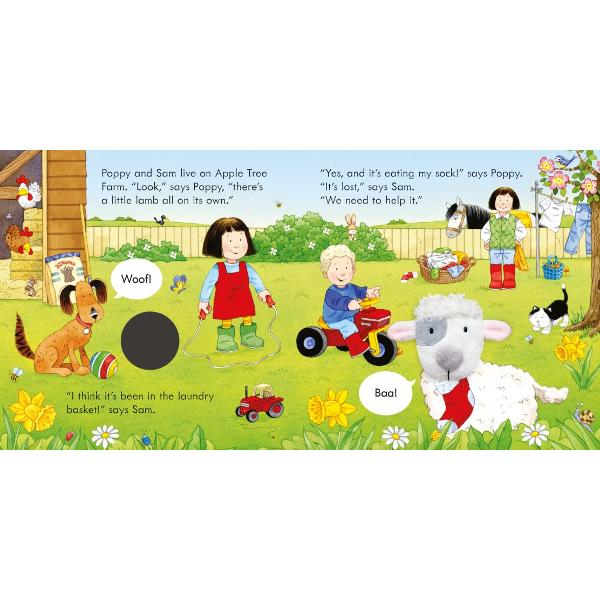 Little children will love the irresistible fluffy lamb puppet in this delightful novelty book The little lamb is lost and Poppy and Sam follow it around Apple Tree Farm as it tries to find its way back to Woolly the Sheep There are lots of fun details to talk about in the busy illustrations and of course theres a little yellow duck to spot on every page