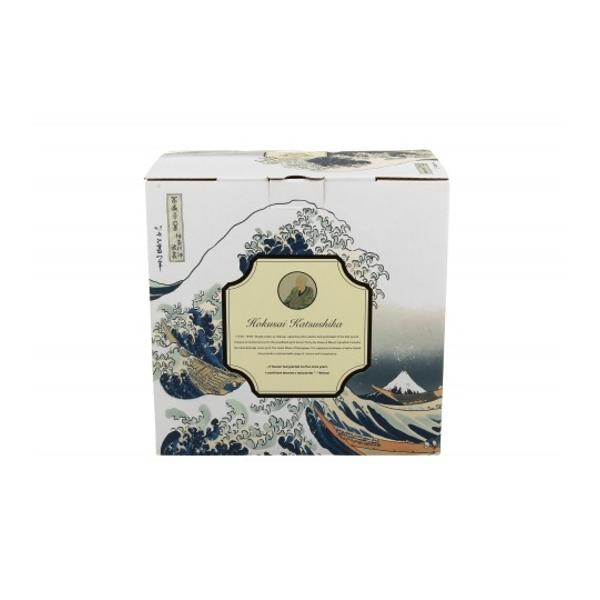 Ceainic cu ceasca si infuzor THE GREAT WAVE by K Hokusai   parte a  seriei Japan Collection  realizate din portelan New Bone China caracterizate printr-o culoare alb-crem eleganta si naturala cu o stralucire delicata precum si o durabilitate exceptionala pastrand in acelasi timp lejeritate si fine&355;eLinia este realizat&259; din por&539;elan decorat cu un fragment dintr-o reproducere a gravurii 