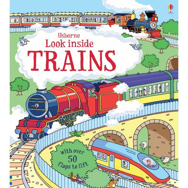 Toot Toot The steam train whistles “Clickety-clack The freight train rattles Lift the flaps to discover how trains work what they do and where in the world they go From traditional steam trains to super-fast bullet trains trams and funicular railways children will love lifting the flaps to discover how different types of trains work With lots of fun facts about about the history of train travel and famous trains and railways from around the world Perfect for 