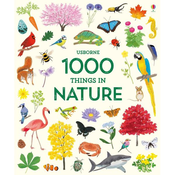 This beautifully illustrated reference book shows 1000 things found in nature from familiar bugs and flowers to exotic birds of paradise and fascinating undersea creatures Children can pore over topics such as ‘In the jungle’ ‘Ice and snow’ and ‘Fossils rocks and gems’ and discover the wildlife that lives in different habitats 