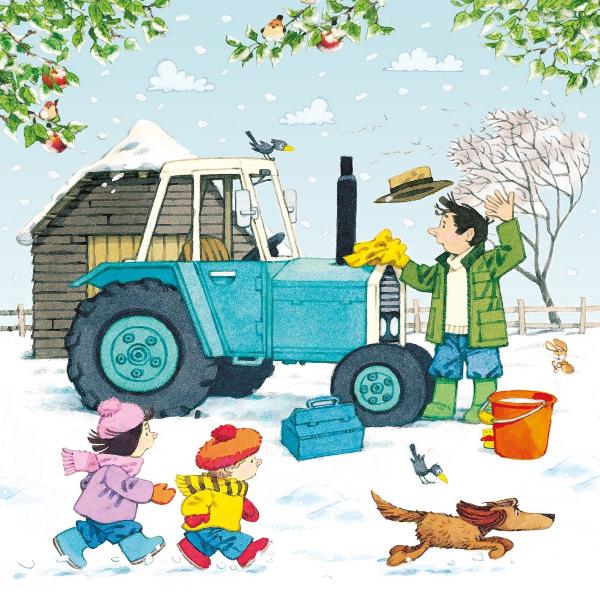 Join Poppy Sam Ted and his tractor for lots of fun on Apple Tree Farm with this wonderful book and jigsaw collection Little children will love looking through the story book and completing the simple 9-piece jigsaws - each measuring 17 x 17cm when complete - to recreate Stephen Cartwrights endearing illustrations with the famous little yellow duck to spot in each one 