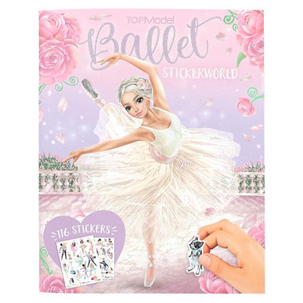 Cu aceast&259; carte de autocolante cu design elegant de la TOPModel Ballet fetele  î&537;i pot crea propria lume de balet Multe imagini de fundal frumos ilustrate &537;i pline de fantezie garanteaz&259; distrac&539;ia autocolantului cu prietenii &537;i familia Cartea contine 3 foi de stickere frumoase de haine si accesorii cu care decorurile pot fi personalizate si completate Aceast&259; carte de colorat de înalt&259; calitate m&259;soar&259; aproximativ 26 x 