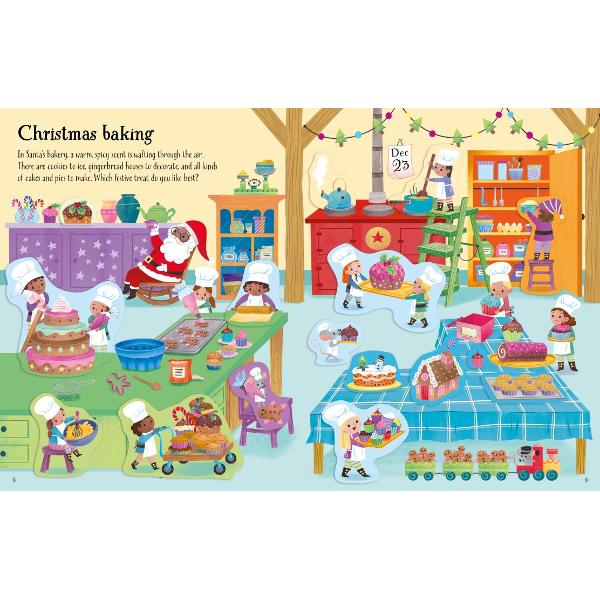 Discover the magic of Christmas with this enchanting book From decorating the tree to making and delivering gifts with Santa experience the excitement in Christmas Town as everyone gets ready for the big day With over 150 stickers 