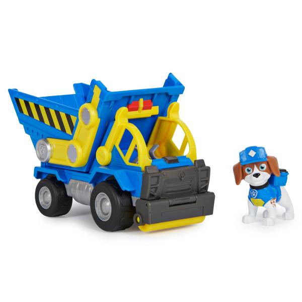 Cu detalii autentice piese mobile si roti functionale camioanele Rubble &amp Crew sunt perfecte pentru distractie asa ca pregateste-te sa construiesti minunat cu Rubble Parintii si copiii pot pretinde ca fac echipa cu catelusul lor preferat Paw Patrol Rubble pentru a recrea scenele lor preferate din spectacol sau pentru a-si crea propriile aventuri de constructie Pentru si mai multa distractie si emotie aduce acasa toate jucariile de constructie Rubble &amp Crew camioanele de 