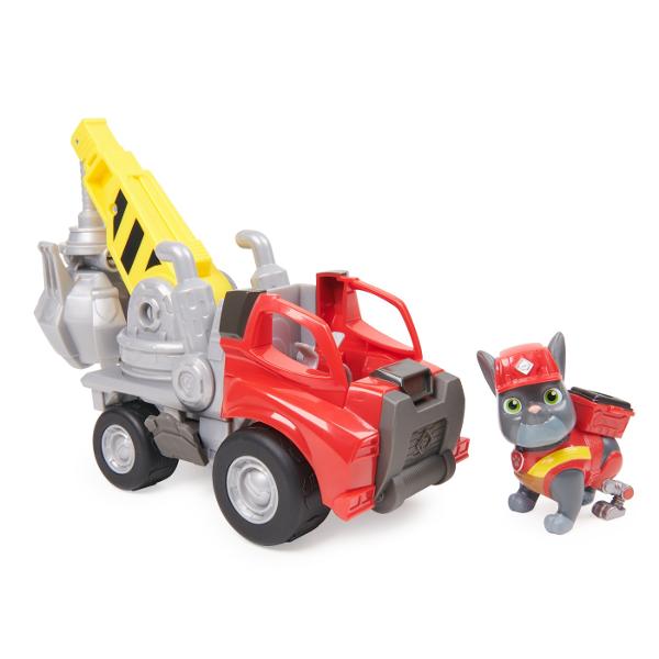 Cu detalii autentice piese mobile si roti functionale camioanele Rubble &amp Crew sunt perfecte pentru distractie asa ca pregateste-te sa construiesti minunat cu Rubble Parintii si copiii pot pretinde ca fac echipa cu catelusul lor preferat Paw Patrol Rubble pentru a recrea scenele lor preferate din spectacol sau pentru a-si crea propriile aventuri de constructie Pentru si mai multa distractie si emotie aduce acasa toate jucariile de constructie Rubble &amp Crew camioanele de 