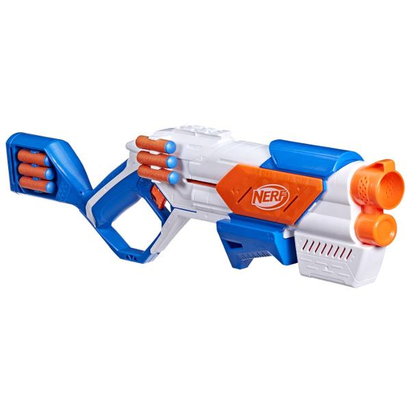 Marca Nerf iti imbunatateste jocul cu sageti de inalta performanta Nerf N Series si sageti Nerf N1 Ai abilitatile ca un luptator Nerf acum ai blasterul si sagetile pentru a castiga un avantaj superior in jocul in interior si in aer liber De la creatorii sagetii cu spuma marca Nerf dezlantuie urmatoarea evolutie in sablare cu sageti cu spuma cu sagetile Nerf N Series N1 oferind PRECIZItIE VITEZa si DISTANta EXTREME Blasterul de sageti Nerf N Series Strikeback ofera o actiune puternica de 