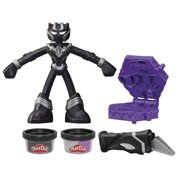 Potriviti imaginatia copiilor cu aceasta figura de actiune Play-Doh Marvel Figura de actiune flexibila de 10 si accesoriile Play-Doh le permit copiilor sa joace povesti epice Imagineaza-ti ca te lupti cu raufacatorii cu instrumente grozave si 2 cutii de compus de modelare Acest kit Play-Doh este excelent pentru cadouri pentru copii pentru fanii figurilor super-eroi activitatilor de arta si mestesuguri si jocului senzorial Acest pachet contine personajul Black Panther