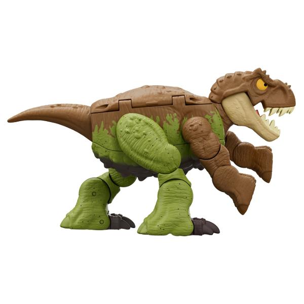 Aceste figurine Jurassic World Double Danger le ofera iubitorilor de dinozauri de doua ori mai mult entuziasm Erbivorele se transforma in carnivore iar inapoi in 11 pasi simpli Sunt disponibile 4 figuri diferite Tyrannosaurus Rex se transforma cu Ankylosaurus in 2 decoruri de design diferite Carnotaurus se transforma cu Stegosaurus si Baryonyx cu Parasaurolophus Caracteristicile specifice speciei sunt proiectate in o jucarie transformatoare grozava pentru copiii de la 6 ani in sus 