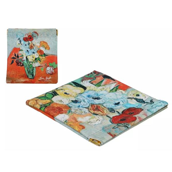 Portfardul nostru elegant imprimat cu celebra pictur&259; „Vaza japoneza cu trandafiri si anemone” de Vincent van Gogh este un accesoriu perfect pentru iubitorii de art&259; &537;i stilMaterialul asigur&259; durabilitate iar imprimeul vibrant transpune peisajul plin de culoare &537;i emo&539;ie al operei artistice direct în via&539;a ta de zi cu zi Designul este perfect pentru a p&259;stra ordonate cosmeticele instrumentele de scris sau orice alte mici 