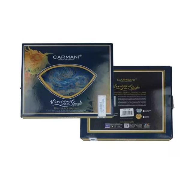 Un platou elegant cu un motiv inspirat din operele lui Van Gogh Calitatea sa înalt&259; îi permite s&259; fie tratat atat ca un obiect de decor dar &537;i pentru utilizare zilnicaDimensiune 245x23 cmGreutate net&259;037 kg