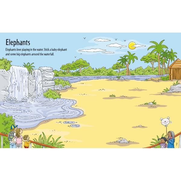 A fun and lively sticker book with busy zoo scenes to fill Favourite zoo scenes include the lions and tigers the aquarium the elephants and the reptile house Contains over 100 colourful stickers