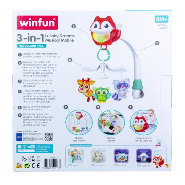 Proiectorul Vulpita este un companion perfect pentru a aduce liniste si distractie in viata micutilor tai oferindu-le o experienta reconfortanta atat acasa cat si in miscare Acesta include trei moduri distincte fiecare contribuind la crearea unei atmosfere placute si relaxante pentru somn sau joaca Primul mod este caruselul muzical pentru patut echipat cu o actiune motorizata care creeaza miscare blanda si melodii linistitoare timp de pana la 20 de minute Melodiile sunt insotite de sunete 