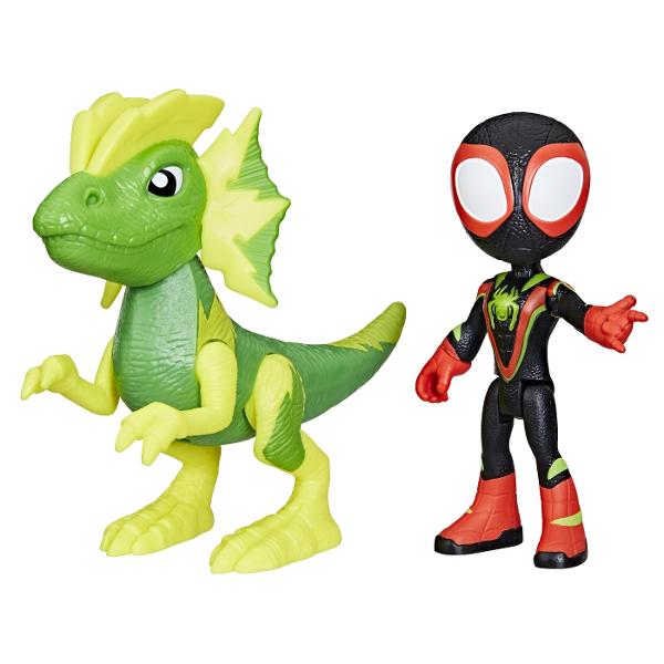 Alaturati-va echipei Spidey in ultimele lor aventuri cu dinosaurii cu acest set de jucarii Marvel Spidey and His Amazing Friends Acest set de figurine de actiune poate incuraja jocurile de aventura mari si imaginative pentru prescolari cu varsta de 3 ani in sus Colecteaza toate personajele si cauta si mai multe jucarii Spidey si prietenii lui uimitori pentru actiunea Dino-Webs pentru slinging web Acest pachet contine figurinele Miles Spin Morales si Marvel&39s Electrosaurus
