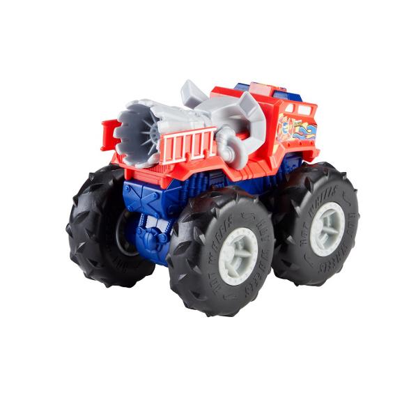 Zdrobiti concurenta cu acest asortiment de vehicule monster truck Hot Wheels Twisted Tredz la scara 143 monstruoase cu sasiuri cu tematica de creatura Motorul cu frictiune cu actiune de tragere inapoi si eliberare lanseaza aceste vehicule feroce peste obstacole si teren cu o deplasare inainte care rupe pamantul Accelerati si eliberati vehiculele de neoprit Mega Wrex Bone Shaker Rodger Dodger sau Marvel Hulk pentru busituri si lovituri Fiecare Monster Truck are cauciucuri GIGANT stilizate 