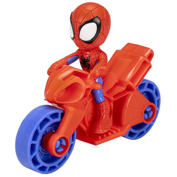 Este timpul Spidey Aceste jucarii Spidey and His Amazing Friends vin cu o silueta si o motocicleta pentru o joaca plina de actiune Silueta de 25 inci poate merge cu adevarat cu bicicleta astfel incat prescolarii isi pot imagina ca se vor ajuta cu echipa Spidey Cu aceste seturi de figurine si vehicule Marvel prescolare distractia este la o plimbare distanta Aceste seturi de jucarii Spidey sunt cadouri grozave de sarbatori sau de ziua de nastere pentru copiii de la 3 ani in sus care iubesc 