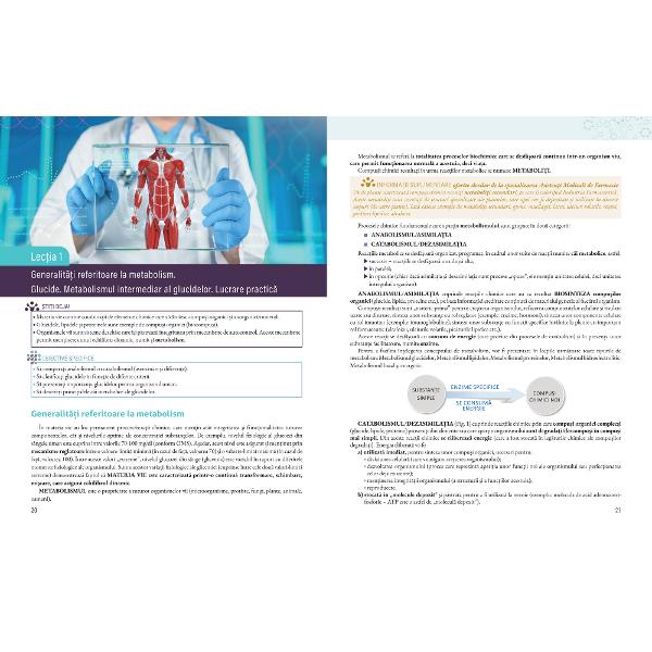 Manualul Biochimie - Manual pentru &537;colile postliceale sanitare este un ghid complet conceput pentru elevii din &537;colile postliceale sanitare oferind o baz&259; solid&259; de cuno&537;tin&539;e esen&539;iale pentru în&539;elegerea biochimiei &537;i aplicarea acesteia în domeniul medical Fiecare capitol este structurat astfel încât s&259; faciliteze înv&259;&539;area conceptelor complexe prin explica&539;ii clare ilustra&539;ii sugestive 
