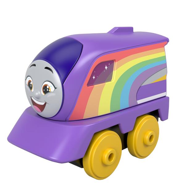 Copiii pot crea nenumarate aventuri pe Insula Sodor din Thomas the Train All Engines Go cu aceste tobogane din plastic de la Fisher-Price Fiecare roller coaster se bazeaza pe un personaj preferat din serie Fiecare personaj se vinde separat si in functie de disponibilitate Compatibil cu toate seturile Thomas the Train Seturile vandute separat si in functie de disponibilitate Acest pachet contine personajul Kana