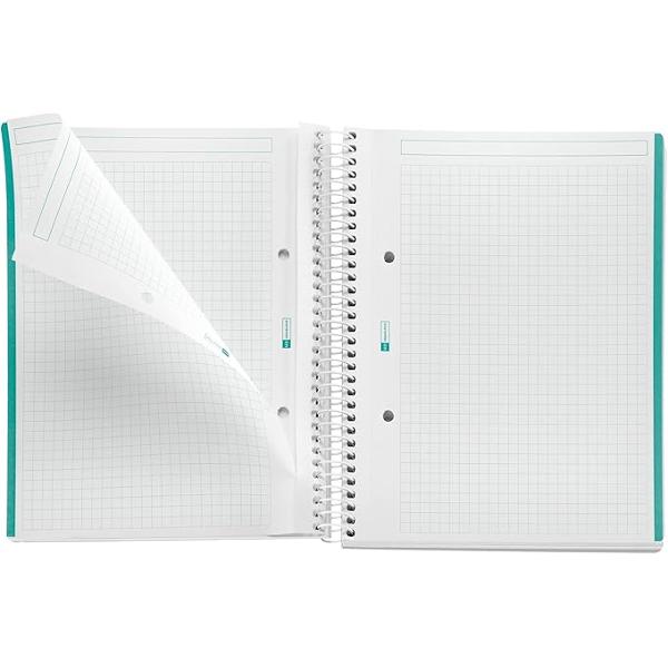 Caiet A5 matematica 100 file hartie 90 g Miquelrius Messages Turquoise MR MR42220