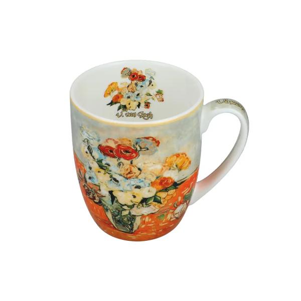 Cana din por&539;elan „Van Gogh – Trandafiri &537;i Anemone” este o pies&259; elegant&259; &537;i artistic&259; inspirat&259; de celebrele lucr&259;ri ale lui Vincent van Gogh ce redau frumuse&539;ea florilor Decorat&259; cu un amestec vibrant de culori aceast&259; can&259; surprinde delicate&539;ea &537;i 