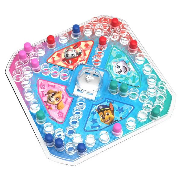 Bazat pe mega-popularul serial de pe Nickelodeon joaca-te cu noul Pop-Up Jr din Jocul Patrula catelusilor de la Spin Master Games In acest joc pop-up pentru copii cu varste cuprinse intre 4 si 8 ani sparge bariere si joaca pentru a castiga Fii primul jucator care isi muta toti cei 4 pioni in jurul tablei spre linia de final Ai grija - cineva iti poate scoate pionul de pe tabla Pentru 2-4 jucatori acesta este un joc de societate simplu pentru copii cu varste de la 4 ani in sus Fii 