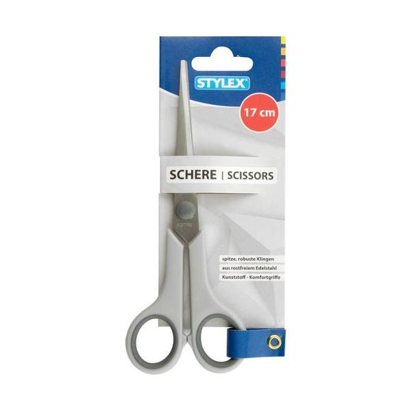 Foarfece cu lame din o&539;el inoxidabil lungime 17 cm vârf ascu&539;it scar&259; cm cu mânere confortabile din plastic culori asortateNu se poate alege culoarea se livreaza in functie de disponibilitatea din stoc