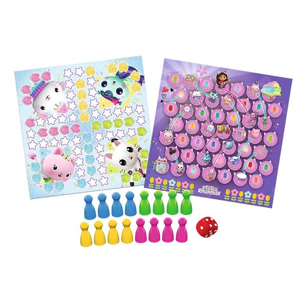 DreamWorks Gabby&39s House 2in1 Ludo si Serpisori &amp Scari Distractie dubla in lumea magica a lui Gabby Intra in universul fermecat al lui Gabby si al prietenilor ei cu acest joc de societate 2in1 care imbina doua dintre cele mai indragite jocuri clasice Ludo si Serpisori si Scari Cu un design vesel si plin de culoare inspirat din seria animata Gabby&rsquos Dollhouse de la DreamWorks acest joc este perfect pentru cei mici si pentru intreaga familie 2 jocuri clasice intr-unul 