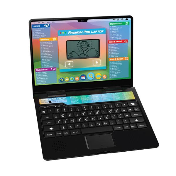 Descoperiti o lume fascinanta a invatarii interactive cu noul laptop WinFun Premium Pro Conceput special pentru a captiva atentia copiilor cu varsta de peste 4 ani acest laptop educational reprezinta o modalitate excelenta de a imbina distractia cu dezvoltarea abilitatilor esentiale Laptopul WinFun Premium Pro se remarca prin ecranul sau LCD generos care ofera o imagine clara si prietenoasa pentru ochi asigurand astfel o experienta de invatare confortabila chiar si in sesiuni mai lungi de 