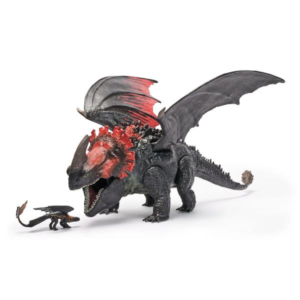 Intra in lupta finala din How to Train Your Dragon cu terifiantul Red Death Aceasta figurina impresionanta din seria World of Berk are o actiune realista de muscare si detalii spectaculoase perfect recreate dupa film Activeaza functia chomping rampage pentru o joaca intensa si dinamica Ideal pentru colectionari si micii razboinici dornici de aventura Functie reala de muscare Design masiv si aripi detaliate Inspirat din batalia finala a filmului