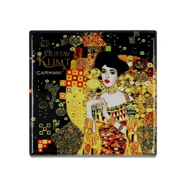 Suport pentru pahar – Ceramic&259; 10x10 cm Design Klimt – Adele Bloch-BauerAdaug&259; un plus de elegan&539;&259; &537;i rafinament decorului t&259;u cu acest suport pentru pahar din ceramic&259; decorat cu faimosul portret Adele Bloch-Bauer 