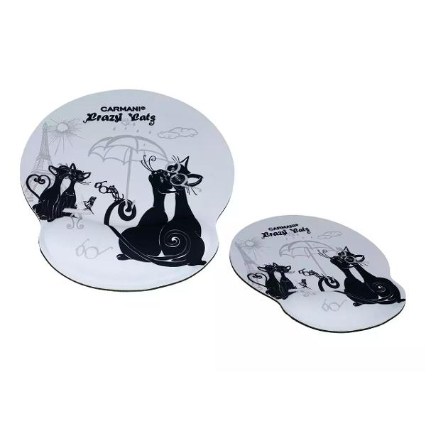 Mouse pad cu pern&259; pentru încheietura mâinii – Design cu Pisici Negre 22x25 cmAdaug&259; un plus de confort &537;i stil biroului t&259;u cu acest mouse pad adorabil &537;i practic Cu un design ce include pisici negre simpatice acest accesoriu nu este doar estetic ci &537;i ergonomic Pernu&539;a moale integrat&259; 