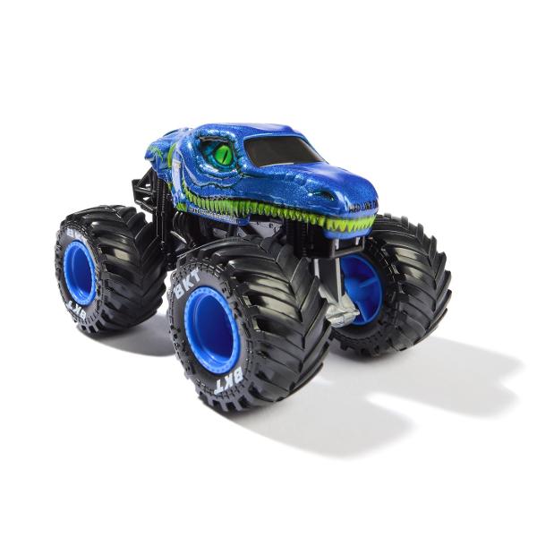 Masina oficiala a spectacolului Monster Jam Un vehicul hiper detaliat fidel eroilor spectacolului cu un aspect agresiv si suspensii realiste pentru a face cascadoriile intr-un mod cat mai spectaculos Macheta este metalica si foarte bine realizata Foarte rezistenta Monster Jam ofera mai multe detalii si grafica decat oricand Cu anvelopele oficiale BKT jante cromate stilizate si un sasiu autentic cu detalii cromate acest camion monstru intruchipeaza stilul si volanul omologului sau din 