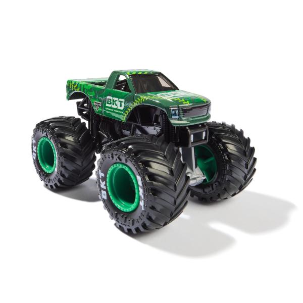Masina oficiala a spectacolului Monster Jam Un vehicul hiper detaliat fidel eroilor spectacolului cu un aspect agresiv si suspensii realiste pentru a face cascadoriile intr-un mod cat mai spectaculos Macheta este metalica si foarte bine realizata Foarte rezistenta Monster Jam ofera mai multe detalii si grafica decat oricand Cu anvelopele oficiale BKT jante cromate stilizate si un sasiu autentic cu detalii cromate acest camion monstru intruchipeaza stilul si volanul omologului sau din 