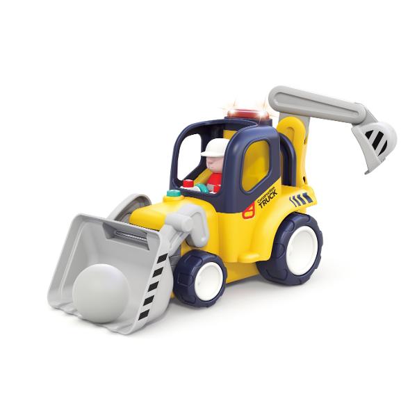 Sa ne distram cu camionul de constructie cu telecomanda de la hola Dispune de 2 moduri de redare mod telecomanda si mod auto Utilizati telecomanda cu 2 butoane pentru a va deplasa inainte a intoarce si a merge inapoi Camionul are parti articulate in miscare si sunete realiste pentru ore intregi de distractie Camion cu scara extensibila si rotativa permite reglarea lungimii inaltimii si directiei scarii prin rotirea rotii Jucaria include echipamente de stingere a incendiilor precum un 