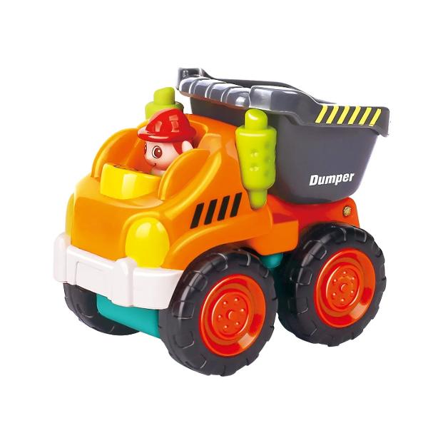 Fiecare vehicul de superconstructie are roti care ruleaza care il fac usor de impins si de alunecat pentru joaca in interior sau in aer liber Marginile rotunjite fac aceste vehicule usor de tinut in mana Masinutele sunt realizate din plastic de inalta calitate si durabilitate fiind perfecte pentru joaca atat in interior cat si in exterior Sunt usor de apucat de mainile mici si piese reglabile pentru ridicare transport si mutareJucarie dura si interesanta dimensiuni mici si 