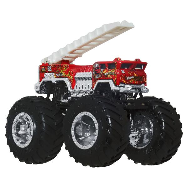 Colectioneaza masinutele Hot Wheeels gigantice pentru numeroase cascadorii Striviti competitia cu masinuta de baza 164 are motoare puternice de frecare si actiuni feroce pe roti acesti monstri sunt de neoprit Fiecare se vinde separat in functie de disponibilitate Culorile si decoratiunile pot varia Pachetul contine persoajul 5 Alarm
