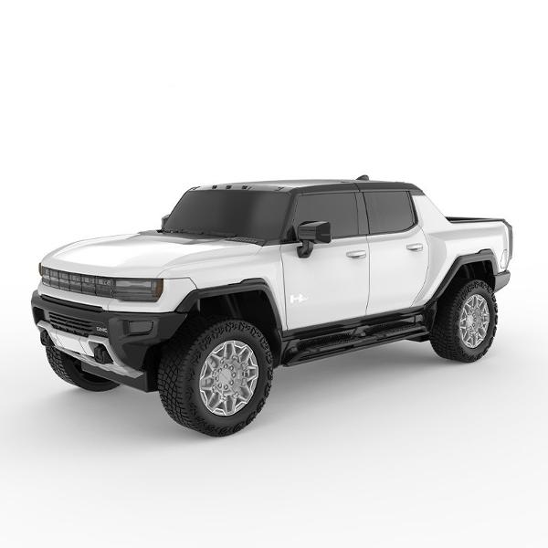 Copilul dumneavoastra se poate juca in voie cu masina cu telecomanda Hummer EV alb scara 1 la 24 oferita de brandul international Rastar Nicio cursa nu este imposibil de castigat cu acesta masinuta replica oficiala cu licenta a modelului original construita cu mare atentie la detalii Masinuta are proportiile ideale pentru momente pline de distractie si amuzament avand dimensiunile in centimetri dupa cum urmeaza  212928Masinuta functioneaza pe frecventa de 24GAlimentarea se face 